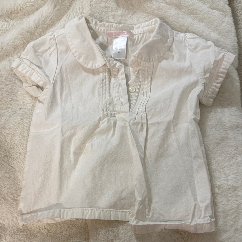 Janie and Jack Cream Kids Blouse